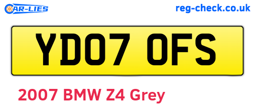 YD07OFS are the vehicle registration plates.
