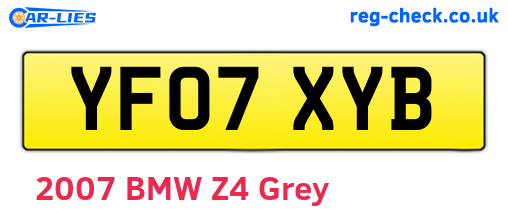 YF07XYB are the vehicle registration plates.