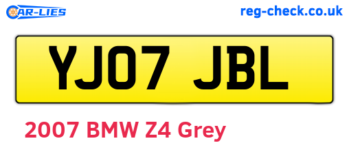YJ07JBL are the vehicle registration plates.
