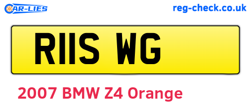 R11SWG are the vehicle registration plates.