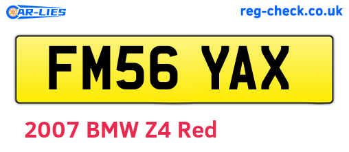 FM56YAX are the vehicle registration plates.