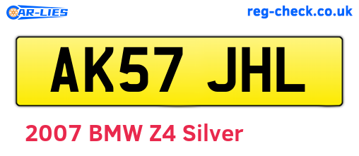 AK57JHL are the vehicle registration plates.