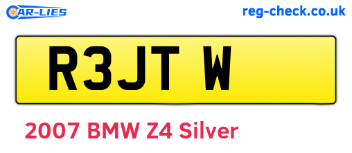 R3JTW are the vehicle registration plates.