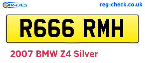 R666RMH are the vehicle registration plates.