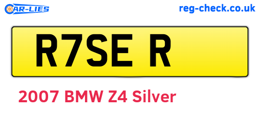 R7SER are the vehicle registration plates.