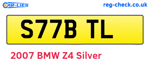 S77BTL are the vehicle registration plates.
