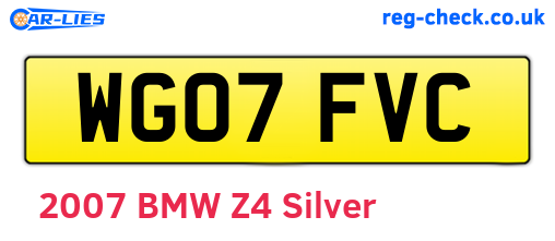 WG07FVC are the vehicle registration plates.