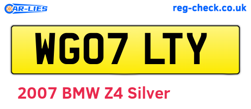 WG07LTY are the vehicle registration plates.