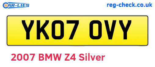 YK07OVY are the vehicle registration plates.