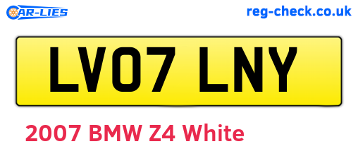 LV07LNY are the vehicle registration plates.