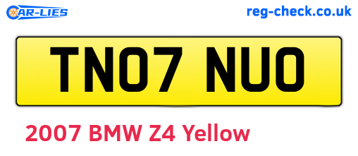 TN07NUO are the vehicle registration plates.