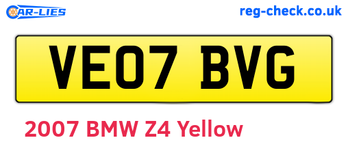 VE07BVG are the vehicle registration plates.