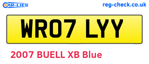 WR07LYY are the vehicle registration plates.