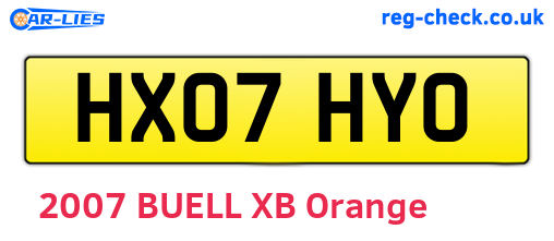 HX07HYO are the vehicle registration plates.