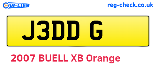 J3DDG are the vehicle registration plates.