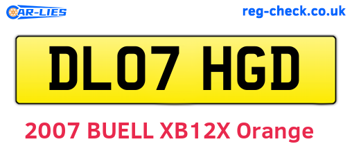 DL07HGD are the vehicle registration plates.