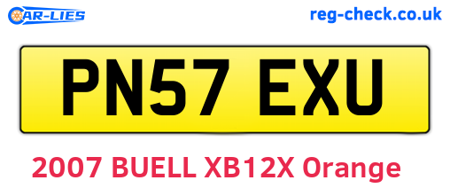 PN57EXU are the vehicle registration plates.
