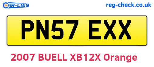 PN57EXX are the vehicle registration plates.