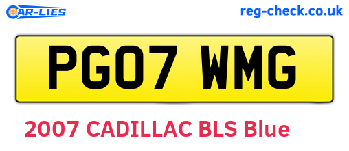 PG07WMG are the vehicle registration plates.