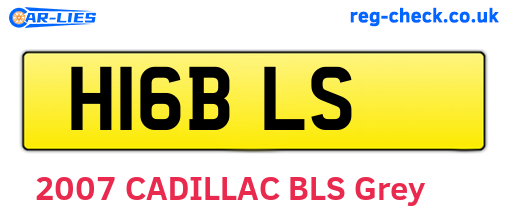 H16BLS are the vehicle registration plates.