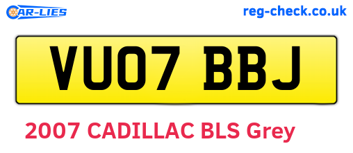 VU07BBJ are the vehicle registration plates.