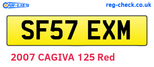SF57EXM are the vehicle registration plates.