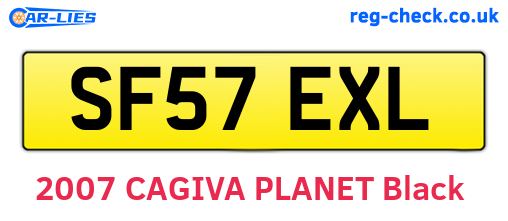 SF57EXL are the vehicle registration plates.