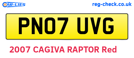 PN07UVG are the vehicle registration plates.