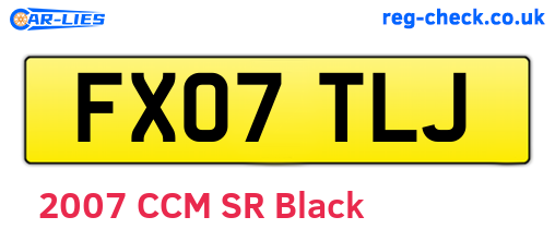 FX07TLJ are the vehicle registration plates.