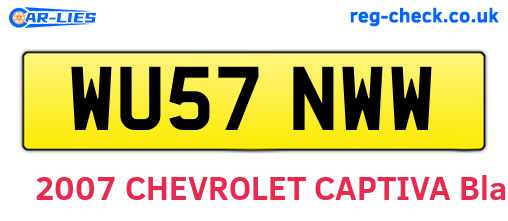 WU57NWW are the vehicle registration plates.