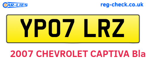 YP07LRZ are the vehicle registration plates.