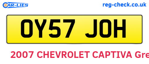 OY57JOH are the vehicle registration plates.