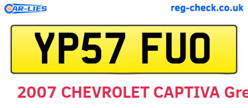 YP57FUO are the vehicle registration plates.