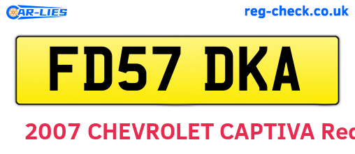 FD57DKA are the vehicle registration plates.
