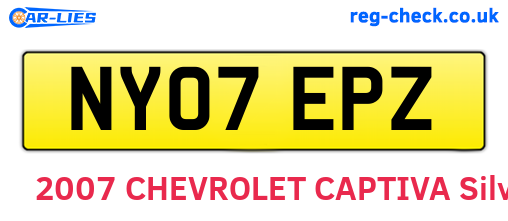 NY07EPZ are the vehicle registration plates.