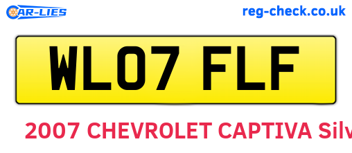 WL07FLF are the vehicle registration plates.