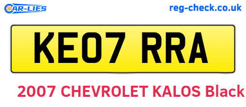 KE07RRA are the vehicle registration plates.