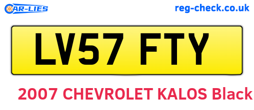 LV57FTY are the vehicle registration plates.
