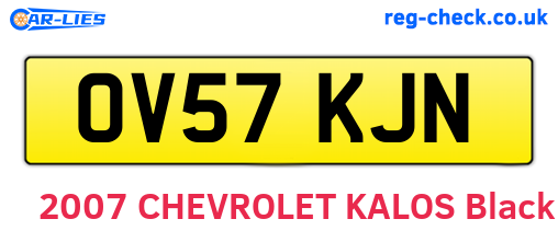 OV57KJN are the vehicle registration plates.