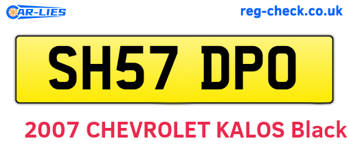 SH57DPO are the vehicle registration plates.