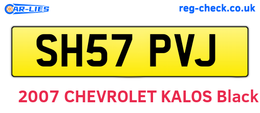 SH57PVJ are the vehicle registration plates.