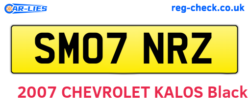 SM07NRZ are the vehicle registration plates.