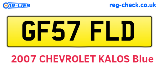 GF57FLD are the vehicle registration plates.