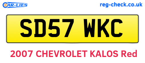 SD57WKC are the vehicle registration plates.