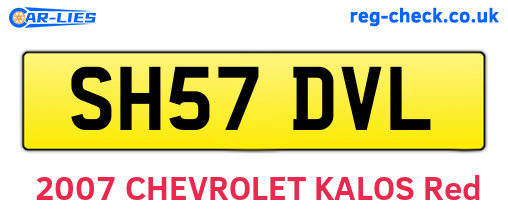 SH57DVL are the vehicle registration plates.