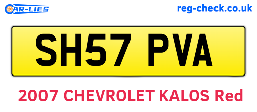 SH57PVA are the vehicle registration plates.