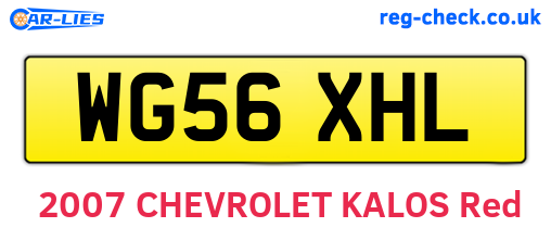 WG56XHL are the vehicle registration plates.