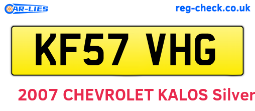 KF57VHG are the vehicle registration plates.