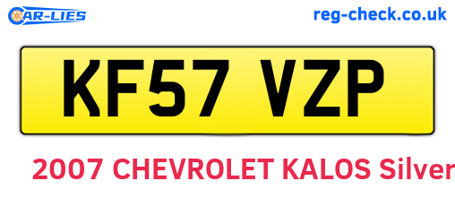 KF57VZP are the vehicle registration plates.