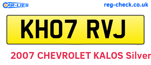 KH07RVJ are the vehicle registration plates.